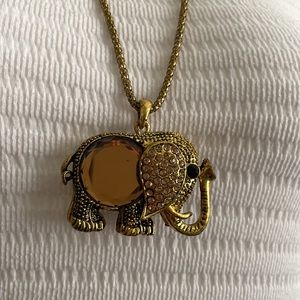 Elephant Necklace gold tone
